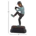 thumbnail image 5 of DecMode Traditional Resin Pitching Baseball Player Sculpture, Brown, 5 of 8