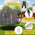 thumbnail image 2 of Marknig 10FT 12FT 14FT Trampoline with Safety Enclosure Net and Ladder for Kids and Adults, Outdoor Round Trampoline with Spring Padding, 330-450LBS Weight Capacity(Black), 2 of 7