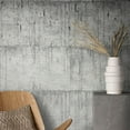 thumbnail image 3 of Galerie Wallcoverings  Air Collection Metallic Aged Concrete Textured Wallpaper Roll Silver - 33 feet long x 27.5 inches wide, 3 of 5