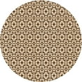 thumbnail image 1 of Ahgly Company Indoor Round Patterned Deep Peach Orange Area Rugs, 5' Round, 1 of 6
