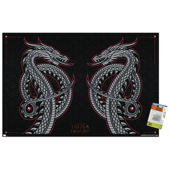 House of the Dragon - Dragon Wall Poster with Pushpins, 22.375" x 34"