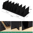 thumbnail image 3 of LLMRR Bag & Purse Organizer for Closet, Adjustable Shelf Divider for Closet, Acrylic Handbag Separators Storage Organizer, Bookshelf Separator Divider for Bedroom, Living Room, Office, Black, 3 of 7