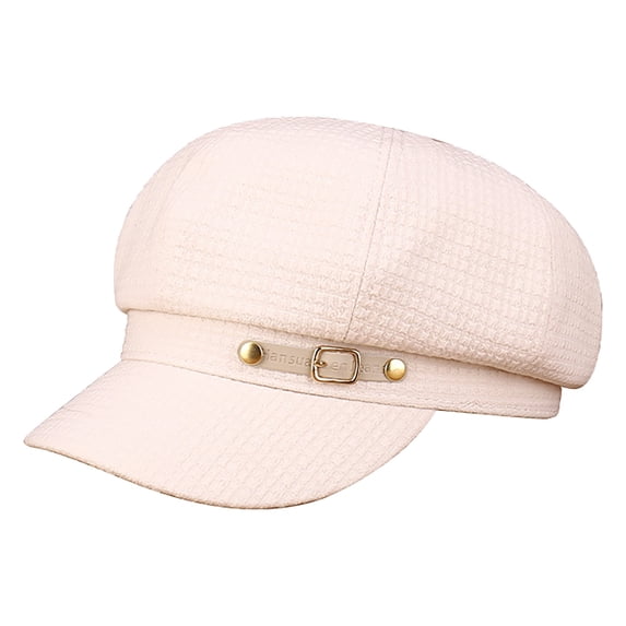 JFGHDG Octagonal-Beret-Hat-Women Classic 8 Panels Newsboy Cabbie Cap French Gatsby Hats Painter Paperboy Hats for Girls Teens Beige One Size