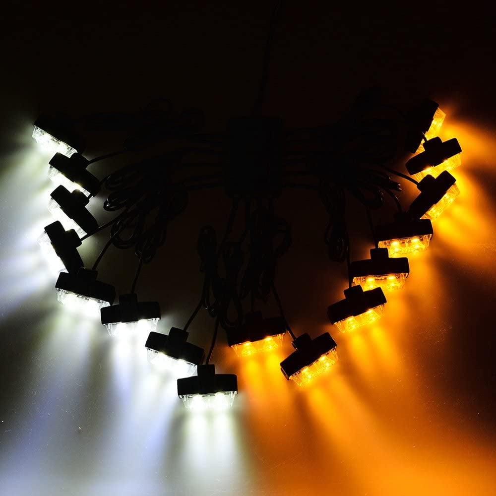 16X 2-LED Strobe Light + 1X Controller w/ Switch