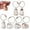 6PCS, variant on Transparent Cat Hair Keepsake Charm Pendant Pet Fur Storage Container Ornament Durable Acrylic Cat Figurine Memorial Keychain for Pet Lovers Gift C
