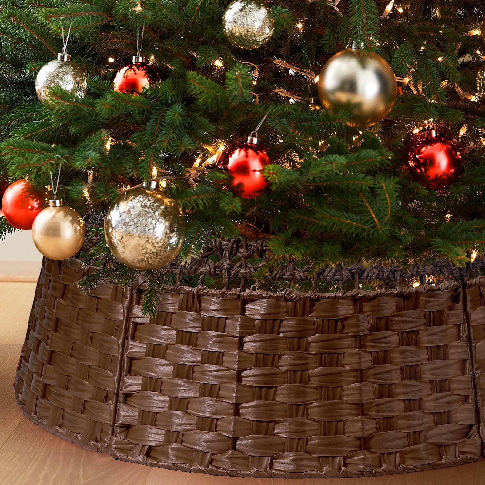 Ayieyill 26-Inch Handmade Woven Christmas Tree Collar