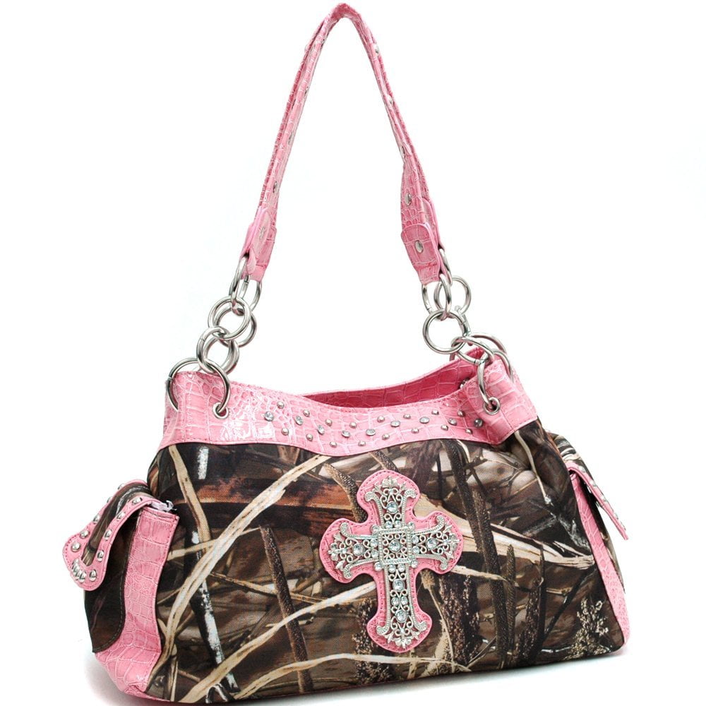 Realtree Realtree camouflage shoulder bag w/ rhinestone cross