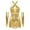 Gold, variant on Womens Glittery Sequins Jazz Cha-Cha Latin Dance Costume Tassel Leotard with Metallic Gloves Silver XXL