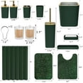 thumbnail image 4 of Bathroom Set- 25PC Green Bathroom Sets, Bathroom Set with Shower Curtain and Rugs, Green Shower Curtain Set, Bathroom Trash Can, 4 of 15