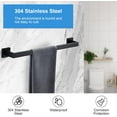 thumbnail image 7 of stusgo Matte Black 10-Piece Square Bathroom Hardware Set with Towel Bar, Hook, Toilet Paper Holder and Ring（Black）, 7 of 7
