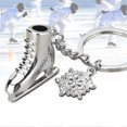 thumbnail image 3 of 5 Pack Ice Skates Snowflake Keychain Gift 3D Skating Skate Shoe Key Ring Compatible With Winter Gift, 3 of 5