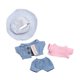 thumbnail image 4 of Chaqueta de muñeca,Muñecas de 17 cm,trajes ,ropa de moda,juguetes,Muñecas para niñas Trajes de mezclilla Ropa para muñecas,Accesorios para muñecas con sombrero de rayas, 4 of 8