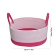 thumbnail image 3 of Yonrjhukm Desktop Storage Basket, Woven Cotton Thread Storage Basket for Organizing Toys, Books, and Household Items, Elegant Decorative Basket with Portable Handle and Durable Design, 3 of 7