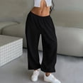 thumbnail image 2 of Maplenight Women's Sweatpants Wide Leg Elastic High Waist Pants Fall Winter Loose Casual Sweat Pants, 2 of 8
