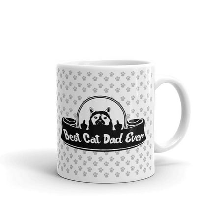 Best Cat Dad Ever Crazy Funny Coffee Tea Ceramic Mug Office Work Cup Gift 11