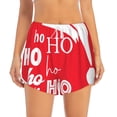 thumbnail image 4 of Lsque Saying Ho Ho Ho Printed Women's Running Shorts with Liner Pockets,Elastic Quick Dry Workout Athletic Gym Yoga Shorts,Womens High Waist Shorts-Large, 4 of 9