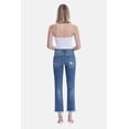 thumbnail image 2 of Flying Monkey - Mid-Rise Crop Slim Straight Jeans with Frayed Step Hem (27.25" Inseam) - F5210, 2 of 9