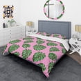 thumbnail image 3 of Designart 'Tropical Palm Leaves III' Mid-Century Modern Duvet Cover Set, 3 of 4