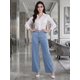 thumbnail image 2 of Jeans Wide Leg Mujer con Brillos, Pantalón de Mezclilla Pierna Ancha de Tiro Alto, 2 of 5