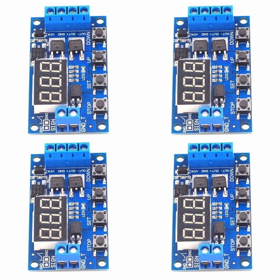 4X DC 12V 24V LED Light Digital Time Delay Timing Delay Relay Switch Circuit Dual Mos Tube Control Board Module