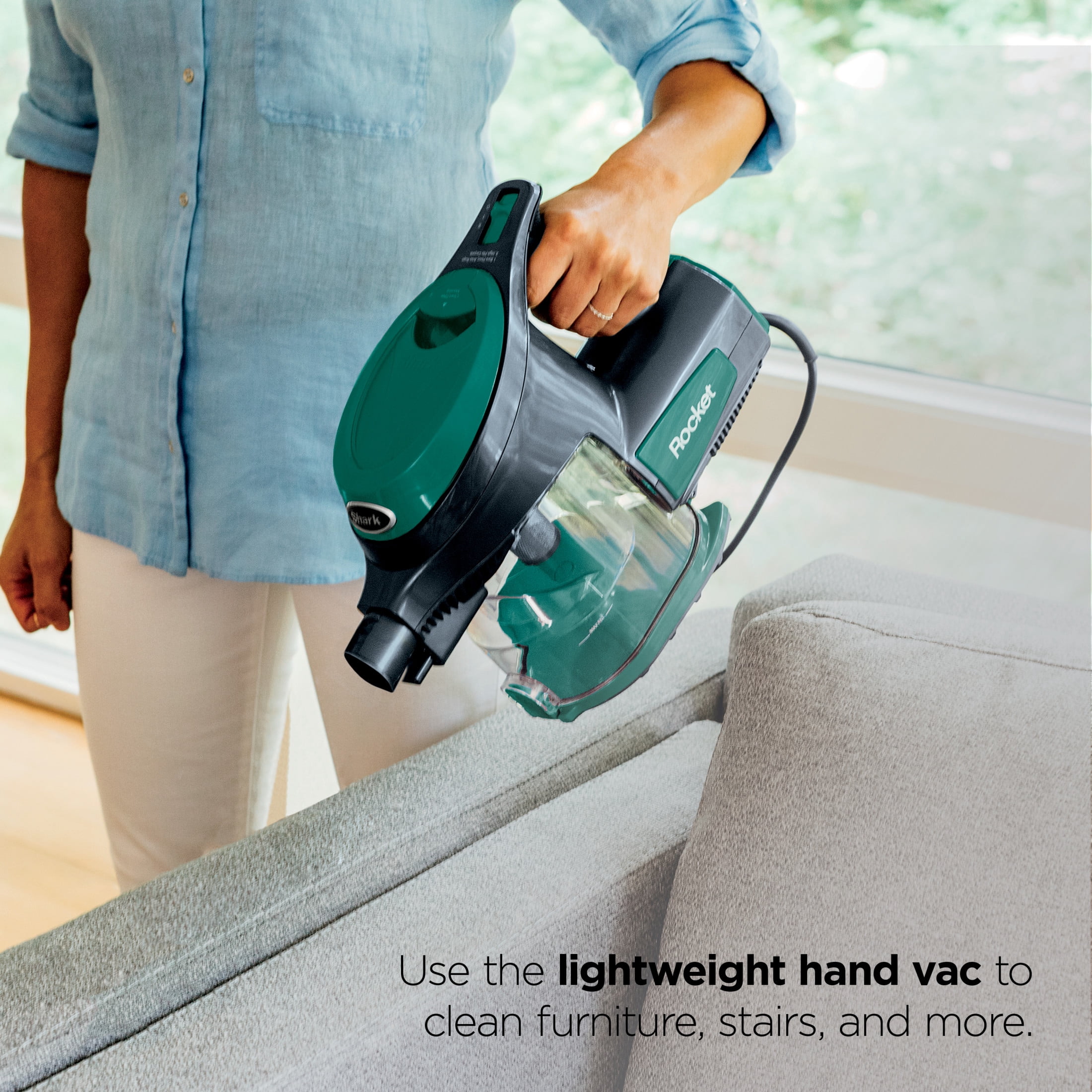 Shark Corded Stick Vacuum, Carpet and Hardfloors, Pet Friendly, Removable Handheld, CS110EM Green/Gray