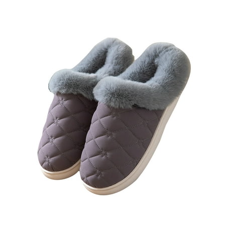 

Harsuny Womens Slipper Slip On House Shoes Fuzzy Slippers Bedroom Breathable Casual Home Shoe Fluffy Blue 10.5-11