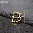 thumbnail image 1 of Dijes de acero inoxidable de animales de Origami, 5 piezas, se ajustan a la fabricación de joyas, gato pequeño, Tigre, abeja, caballo, colgantes, accesorios, suministros para manualidades Diy, 1 of 2