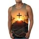 thumbnail image 1 of Camiseta sin mangas de cuello redondo para hombre, informal, a la moda, con estampado, sin mangas, deportiva, con cuello redondo, 1 of 4