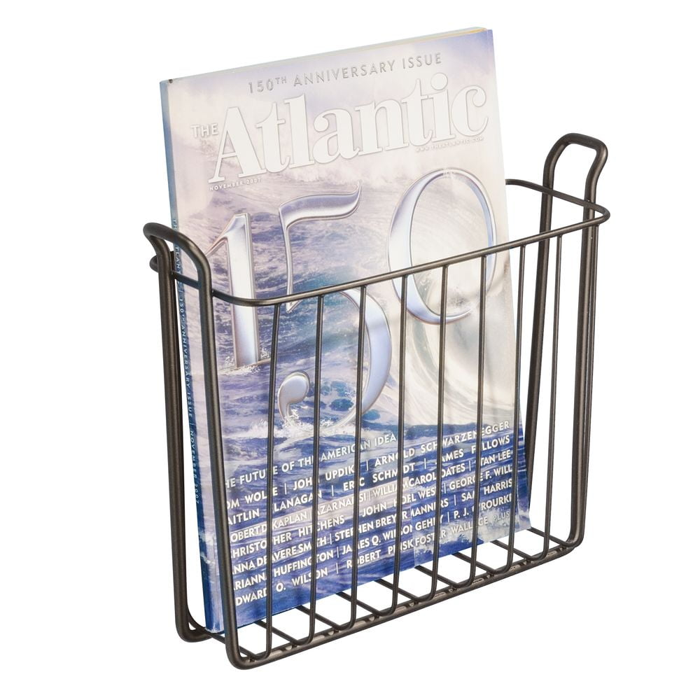 InterDesign Classico Wall Mount Magazine Holder, Bronze
