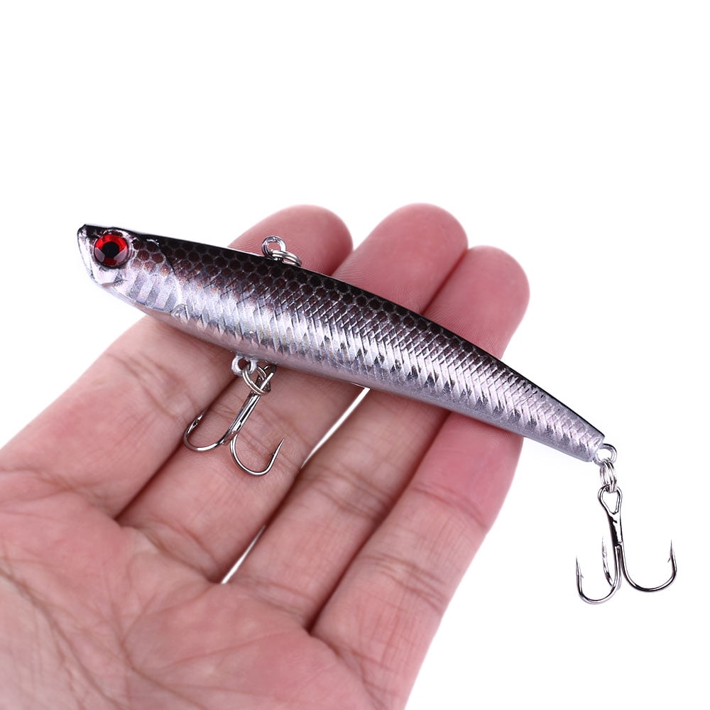 HENGJIA Fishing Lures Bass, Deep Diving Lipless Crankbaits for Bass Minnow VIB Lifelike Hard Baits Sinking Fishing Lure for Bass, Redfish, Trout, Walleye Saltwater Freshwater, 3.74in/0.92oz
