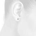 thumbnail image 5 of 10K White Gold Real Diamond Unisex 5.5mm 4 Prong Round Stud Earrings 1/4 CT, 5 of 5