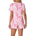 thumbnail image 3 of INSPIRE CHIC Women's Pajama Sets 2 Piece Short Sleeve Top and Shorts Loungewear Sleepwear with Pockets XS Tie-dye, 3 of 6