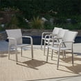 thumbnail image 2 of Noble House Chaises Empilables Extérieures en Aluminium Gris Château (Lot de 4), 2 of 3