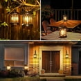thumbnail image 4 of WdtPro Solar Lanterns Outdoor Waterproof, Upgraded Bright Hanging Solar Lights for Outside,Solar Powered Lanterns Lighting LED for Garden Patio Yard Decorative 2 Pack (Warm Light), 4 of 10