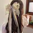 thumbnail image 2 of Accesorios para el cabello con lazo grande estilo hada, horquilla elegante con clip de resorte para la cabeza de mujer, 2 of 6
