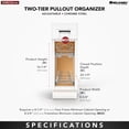 thumbnail image 6 of Rev-A-Shelf 5WB2-0922CR-1 9 x 22 In 2-Tier Wire Pullout Cabinet Drawer Basket, 6 of 13