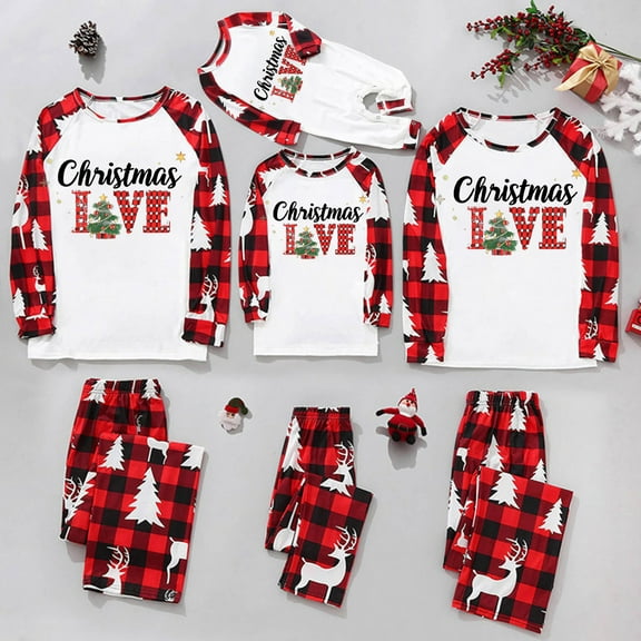 Penkiiy Christmas Pajamas for Family 2024 Matching Sets Lounge Sets for Women Couples Loungewear Sets Christmas Pjs 6 Months Camouflage