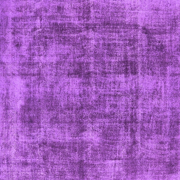 Ahgly Company Indoor Square Oriental Purple Industrial Area Rugs, 7' Square