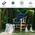 thumbnail image 6 of Costway 22''x44'' Back Chair Cushion Tufted Pillow Patio Seating Pad Blue, 6 of 12