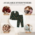 thumbnail image 7 of Gaeub Deers In The Forest Women' Long-Sleeve Shirt and Full-Length Bottom Pajama Set Loungewear Soft Pjs Sleepwear Set-Large, 7 of 7