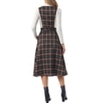 thumbnail image 3 of INSPIRE CHIC Plaid Overall Dress for Women's Vintage Sleeveless A-Line Pinafore Dress L Dark Blue, 3 of 6