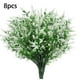 thumbnail image 1 of Lavanda artificial 5 ramas de plástico falso ramo de flores de simulación de boda, blanco 8 piezas Speravity HA8797-06B, 1 of 6