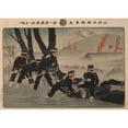 thumbnail image 2 of Kobayashi Kiyochika 24x18 Black Ornate Framed Double Matted Museum Art Print Titled: Hurrah for the Great Empire of Japan; the First Army Captures Fenghuangcheng (1894), 2 of 5