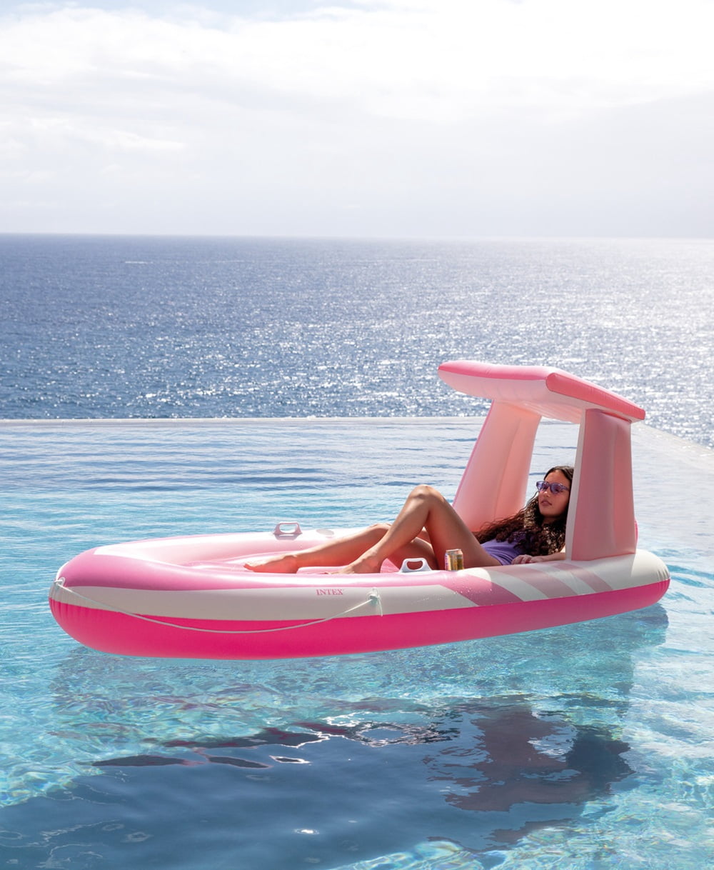 Intex Pink Paradise Inflatable Boat Float  96" x 47" x 38"