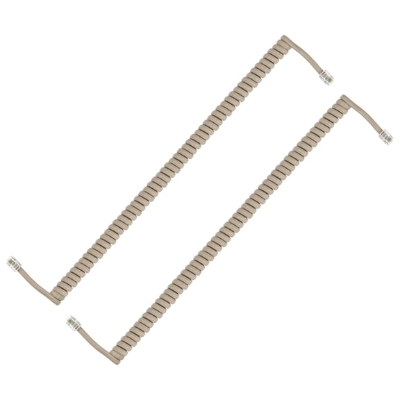 Uxcell 2 Pack Phone Cord for Landline, 5.9 Feet(Coiled 0.98 Feet) RJ9/RJ10 4P4C Landline Handset Cord Universal Telephone Phone Cable for Telephone Handset Accessory, Champagne Gold