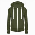 thumbnail image 4 of Towmus Lightweight Zip Up Hoodie Women Oversized Sweatshirt Long Sleeve Hooded Y2k Jacket Plus Size Fall Plain Hoodies, 4 of 4