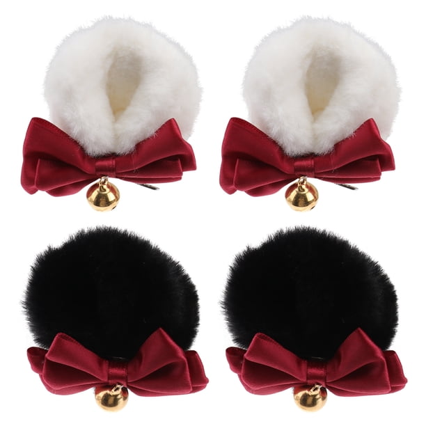 2 pares de chicas niñas clips de pelo bowknot oso tocado tocado accesorio para el cabello encantador