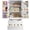White, variant on Pantry Storage Cabinet with Doors and Drawers , Aiho 47 " Tall Freestanding Food Pantry Cabinet for Kitchen & Bathroom, White