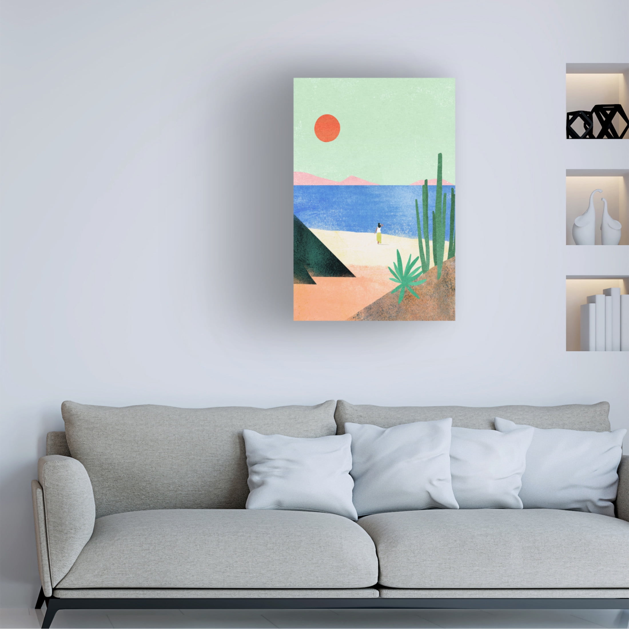 Trademark Fine Art longwayhome Beach Girl ii Canvas Wall Art