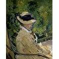 thumbnail image 2 of Manet, Edouard 12x14 Gold Ornate Wood Framed with Double Matting Museum Art Print Titled - Madame Manet at Bellevue, 2 of 4